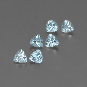 캐럿 천연 라이트 블루 아쿠아마린 보석, 트릴리언, 7.1×4.1 mm, VVS-VS