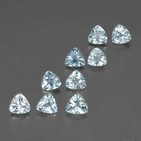 캐럿 천연 라이트 블루 아쿠아마린 보석, 트릴리언, 4.9×4.8 mm, VS