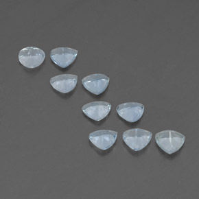 캐럿 천연 라이트 블루 아쿠아마린 보석, 트릴리언, 4.9×4.8 mm, VS