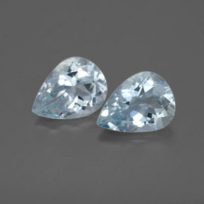 캐럿 천연 라이트 블루 아쿠아마린 보석, 배 모양, 8.1×6 mm, VS