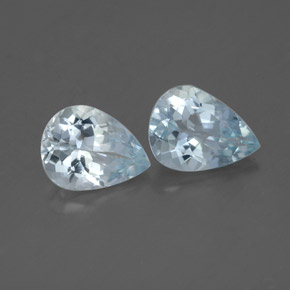 캐럿 천연 라이트 블루 아쿠아마린 보석, 배 모양, 8.1×6 mm, VS