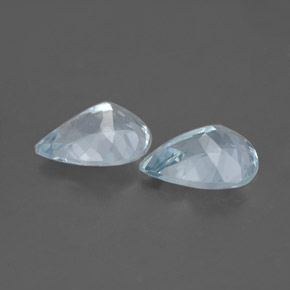 캐럿 천연 라이트 블루 아쿠아마린 보석, 배 모양, 8.1×6 mm, VS
