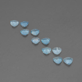 캐럿 천연 라이트 블루 아쿠아마린 보석, 트릴리언, 4.2×4.2 mm, VS