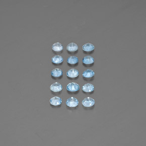 캐럿 천연 라이트 블루 아쿠아마린 보석, 라운드 컷, 3.58 mm, VS