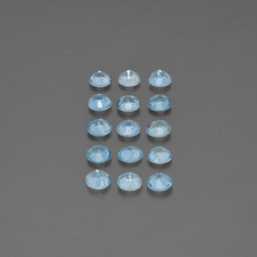 캐럿 천연 라이트 블루 아쿠아마린 보석, 라운드 컷, 4.14 mm, VS