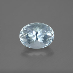 2.01캐럿 천연 라이트 블루 아쿠아마린, 타원형 컷, 9.5×7.1 mm, VVS-VS