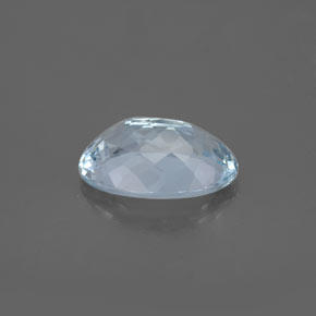 1.67캐럿 천연 라이트 블루 아쿠아마린, 타원형 컷, 9.9×6.7 mm, VS