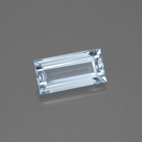 1.60캐럿 천연 라이트 블루 아쿠아마린, 바게트, 10.1×5 mm, VVS