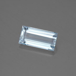 1.60캐럿 천연 라이트 블루 아쿠아마린, 바게트, 10.1×5 mm, VVS