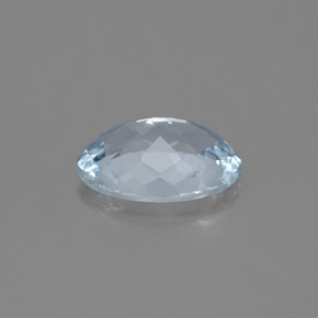 1.32캐럿 천연 라이트 블루 아쿠아마린, 타원형 컷, 9.2×6.5 mm, SI