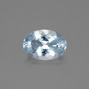 1.16캐럿 천연 라이트 블루 아쿠아마린, 타원형 컷, 8.9×6.3 mm, VS