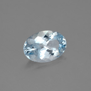 1.16캐럿 천연 라이트 블루 아쿠아마린, 타원형 컷, 8.9×6.3 mm, VS