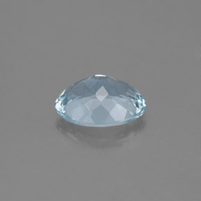 1.18캐럿 천연 라이트 블루 아쿠아마린, 타원형 컷, 8.2×6.3 mm, VS