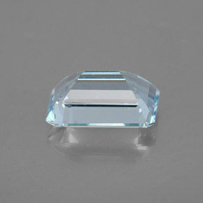 1.90캐럿 천연 라이트 블루 아쿠아마린, 에메랄드 컷, 9.1×6.4 mm, VVS-VS