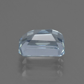 2.47캐럿 천연 밝은 하늘색 아쿠아마린, 에메랄드 컷, 9.6×6.4 mm, VS-SI