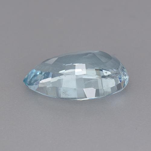 3.62캐럿 천연 베이비 블루 아쿠아마린, 배 모양, 13.5×8.3 mm, SI