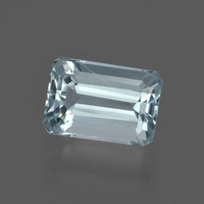 1.92캐럿 천연 라이트 아쿠아 블루 아쿠아마린, 에메랄드 컷, 8.7×6 mm, VS
