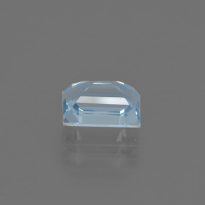 1.34캐럿 천연 라이트 블루 아쿠아마린, 바게트, 7.5×5.8 mm, VVS