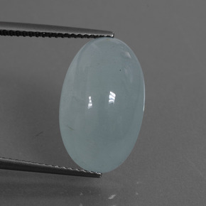 9.92캐럿 천연 라이트 그린 블루 아쿠아마린, 타원형 컷, 18.1×11 mm, 투명한