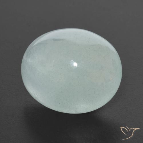 9.16ct 자연스러운 옅은 녹색 남옥, 타원형, 투명한