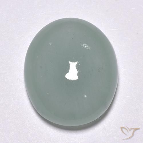 9.60ct 자연스러운 하늘색 남옥, 타원형, 투명한