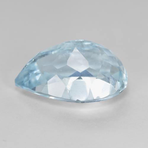 4.84캐럿 천연 라이트 아쿠아 블루 아쿠아마린, 배 모양, 13.6×9.4 mm, VS-SI