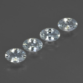 1.72캐럿 천연 푸르스름한 화이트 아쿠아마린 보석, 타원형 컷, 6.1×4.2 mm, VVS-VS