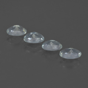 1.72캐럿 천연 푸르스름한 화이트 아쿠아마린 보석, 타원형 컷, 6.1×4.2 mm, VVS-VS