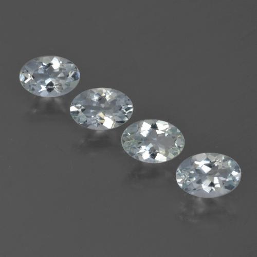 1.75캐럿 천연 매우 연한 블루 아쿠아마린 보석, 타원형 컷, 6.1×4.2 mm, VVS-VS