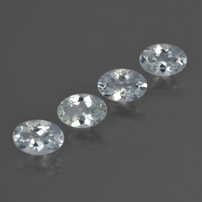 1.75캐럿 천연 매우 연한 블루 아쿠아마린 보석, 타원형 컷, 6.1×4.2 mm, VVS-VS