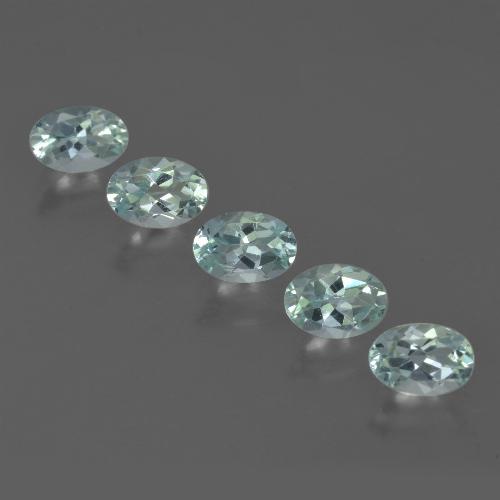 2.27캐럿 천연 라이트 블루 아쿠아마린 보석, 타원형 컷, 6×4.2 mm, VVS-VS