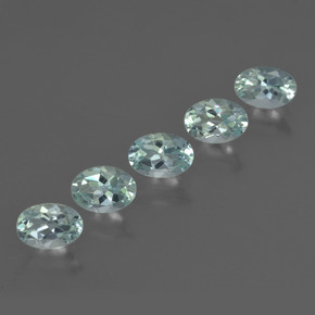 2.27캐럿 천연 라이트 블루 아쿠아마린 보석, 타원형 컷, 6×4.2 mm, VVS-VS