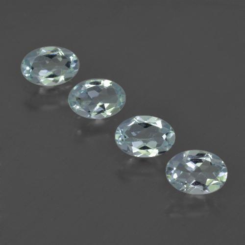 1.61캐럿 천연 라이트 블루 아쿠아마린 보석, 타원형 컷, 6×4.2 mm, VS