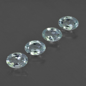 1.61캐럿 천연 라이트 블루 아쿠아마린 보석, 타원형 컷, 6×4.2 mm, VS