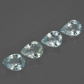 3.26캐럿 천연 라이트 아쿠아 블루 아쿠아마린 보석, 배 모양, 7.9×5.9 mm, VVS-VS