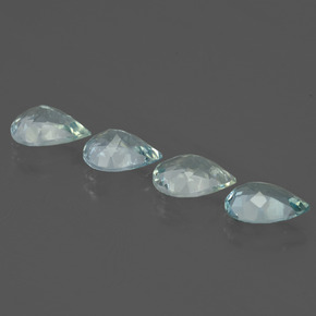 3.26캐럿 천연 라이트 아쿠아 블루 아쿠아마린 보석, 배 모양, 7.9×5.9 mm, VVS-VS