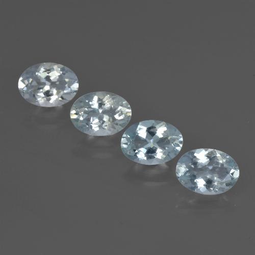 2.96캐럿 천연 라이트 블루 아쿠아마린 보석, 타원형 컷, 7.1×5.2 mm, VVS-VS