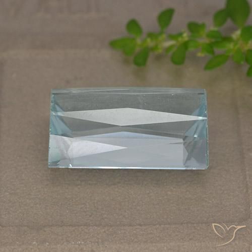 11.89캐럿 천연 하늘색 남옥, 바게트, VVS