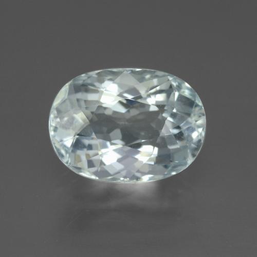 3.10캐럿 천연 라이트 아쿠아 블루 아쿠아마린, 타원형 컷, 10.7×7.8 mm, VVS