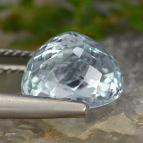 4.23캐럿 천연 라이트 아쿠아 블루 아쿠아마린, 타원형 컷, 10.3×8.6 mm, VVS