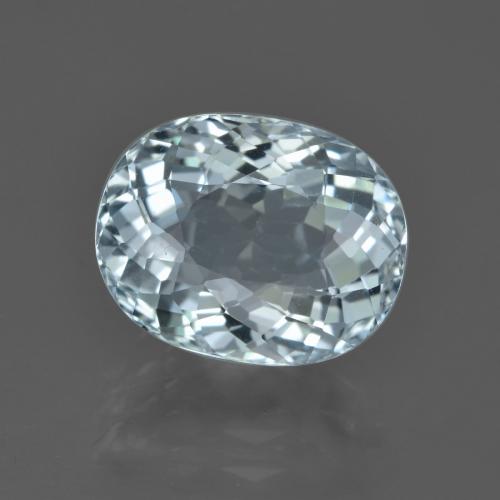 5.14ct 자연스러운 라이트 아쿠아 블루 남옥, 타원형, VVS