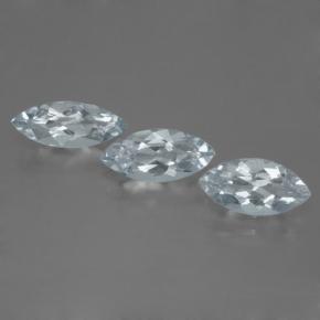 2.89캐럿 천연 매우 연한 블루 아쿠아마린 보석, 마퀴즈, 11×5.2 mm, VVS-VS