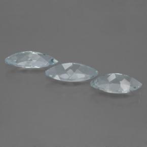 2.89캐럿 천연 매우 연한 블루 아쿠아마린 보석, 마퀴즈, 11×5.2 mm, VVS-VS