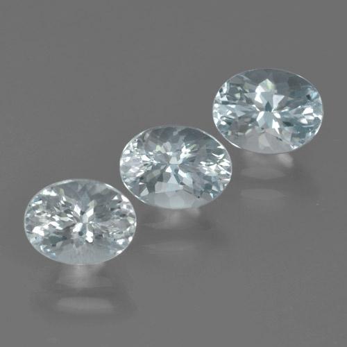 2.93캐럿 천연 페일 블루 아쿠아마린 보석, 타원형 컷, 7.3×5.6 mm, VVS-VS