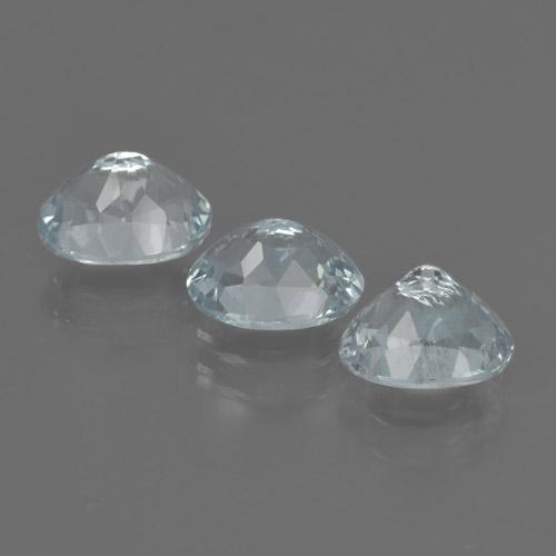 2.93캐럿 천연 페일 블루 아쿠아마린 보석, 타원형 컷, 7.3×5.6 mm, VVS-VS