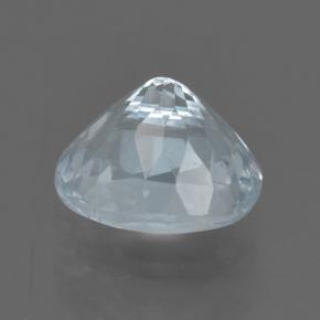 0.90캐럿 천연 푸르스름한 화이트 아쿠아마린, 타원형 컷, 6.7×5.3 mm, VS