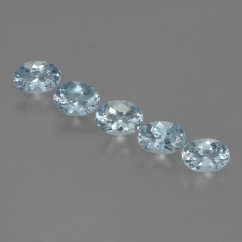 1.81캐럿 천연 라이트 아쿠아 블루 아쿠아마린 보석, 타원형 컷, 5.8×4.3 mm, VS