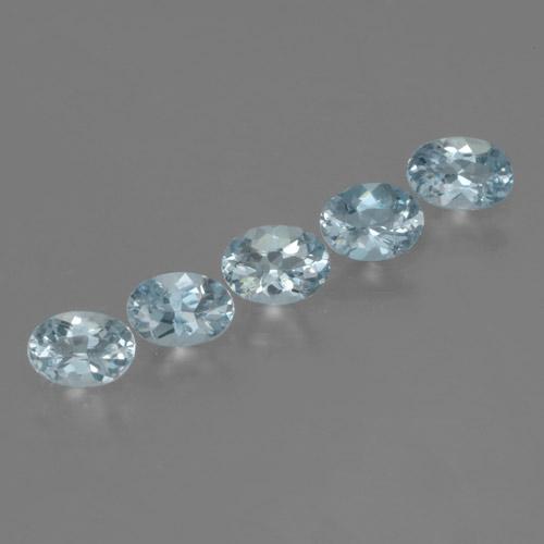 1.81캐럿 천연 라이트 아쿠아 블루 아쿠아마린 보석, 타원형 컷, 5.8×4.3 mm, VS