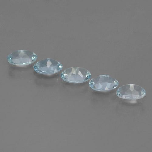 1.81캐럿 천연 라이트 아쿠아 블루 아쿠아마린 보석, 타원형 컷, 5.8×4.3 mm, VS
