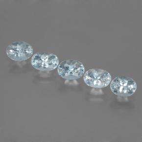 2.72캐럿 천연 라이트 블루 아쿠아마린 보석, 타원형 컷, 6.2×4.5 mm, VS